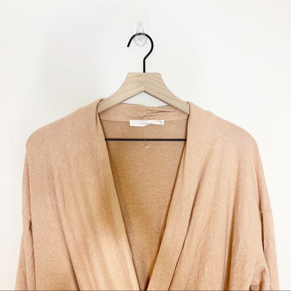 NEW Lush Nordstrom Apricot Long Sleeve Surplice Neckline Blouse Small - Picture 3 of 10